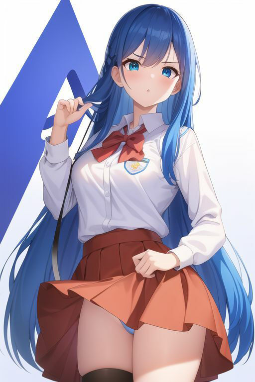 サンプル画像4:青髪制服乃女立絵集合〜之非淫〜(AI大全本舗 学園長初の裏物写真集をご覧あれ) [d_271212]