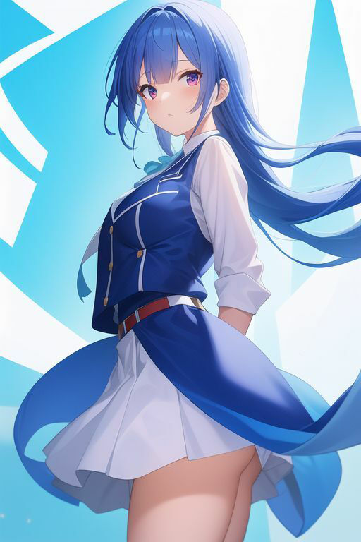 サンプル画像5:青髪制服乃女立絵集合〜之非淫〜(AI大全本舗 学園長初の裏物写真集をご覧あれ) [d_271212]