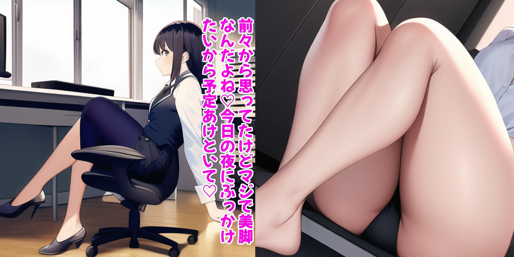 サンプル画像4:OLさんのえっちな美尻と美脚にはぶっかけしていっぱいご奉仕してあげたい集（生脚・黒ストセット）(日替わりさん) [d_271364]