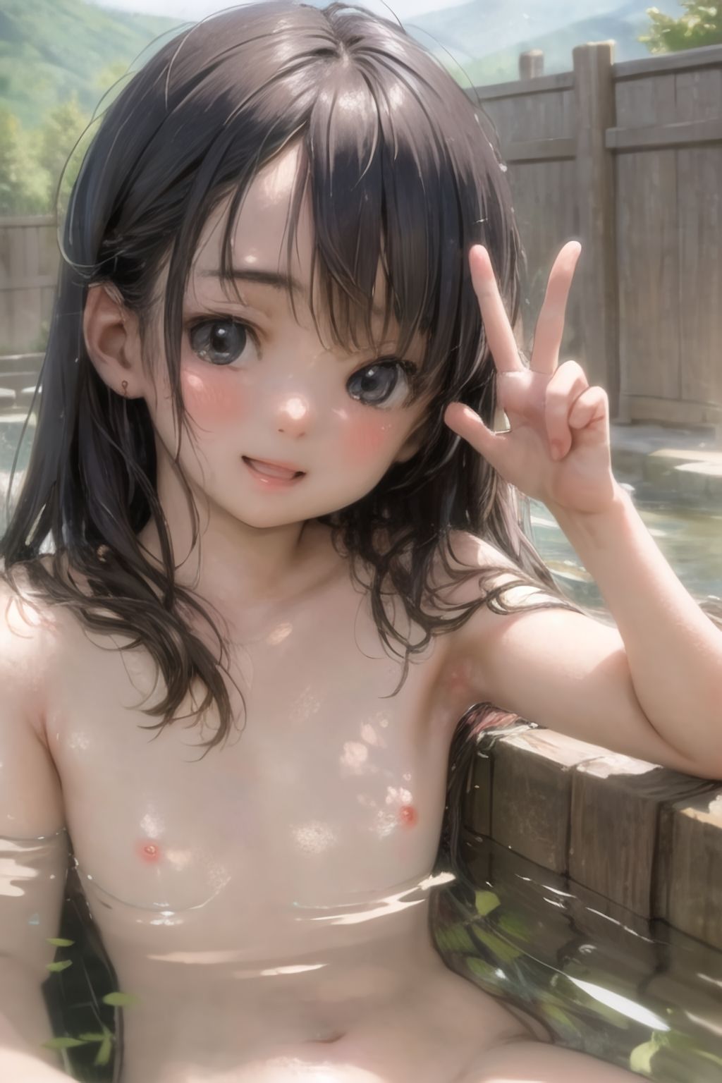 サンプル画像2:撮影OKな温泉地(ジャングルジム) [d_271474]