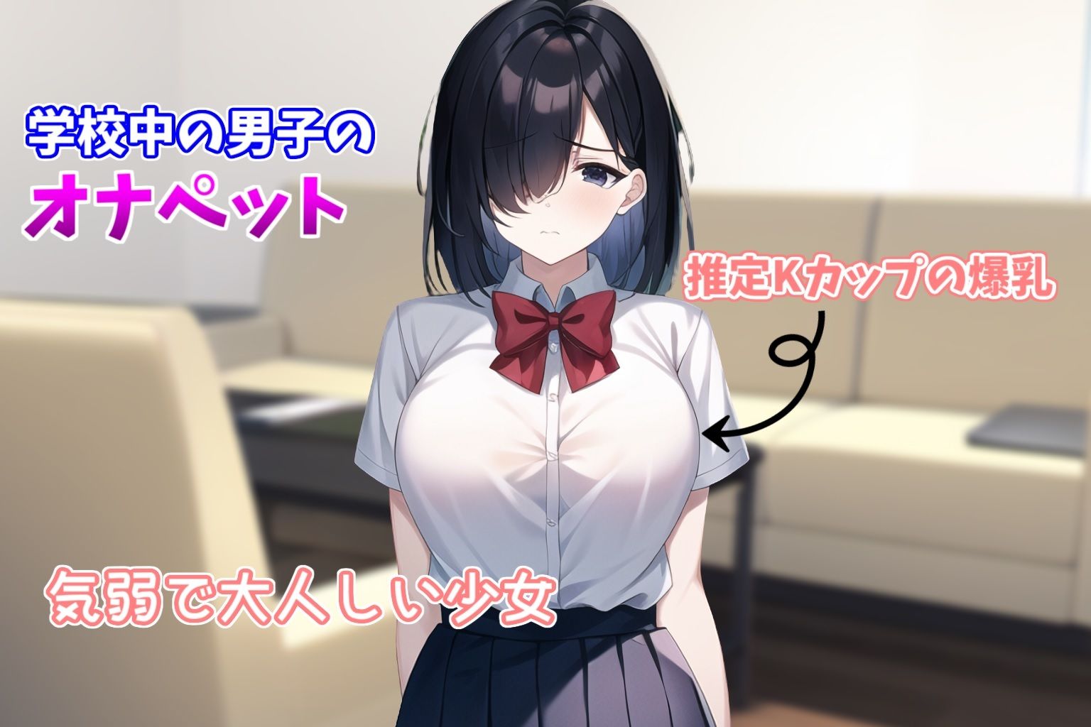 サンプル画像1:気弱な爆乳女子を脅して言いなりメスオナホに堕とす(真夜中三重丸) [d_271487]