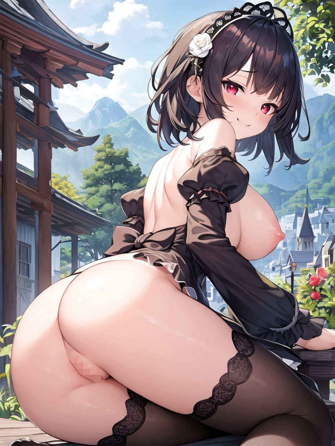 サンプル画像3:お嬢様は自分の領地で変態野外露出プレイを楽しむようです(みさきんぐ) [d_271676]