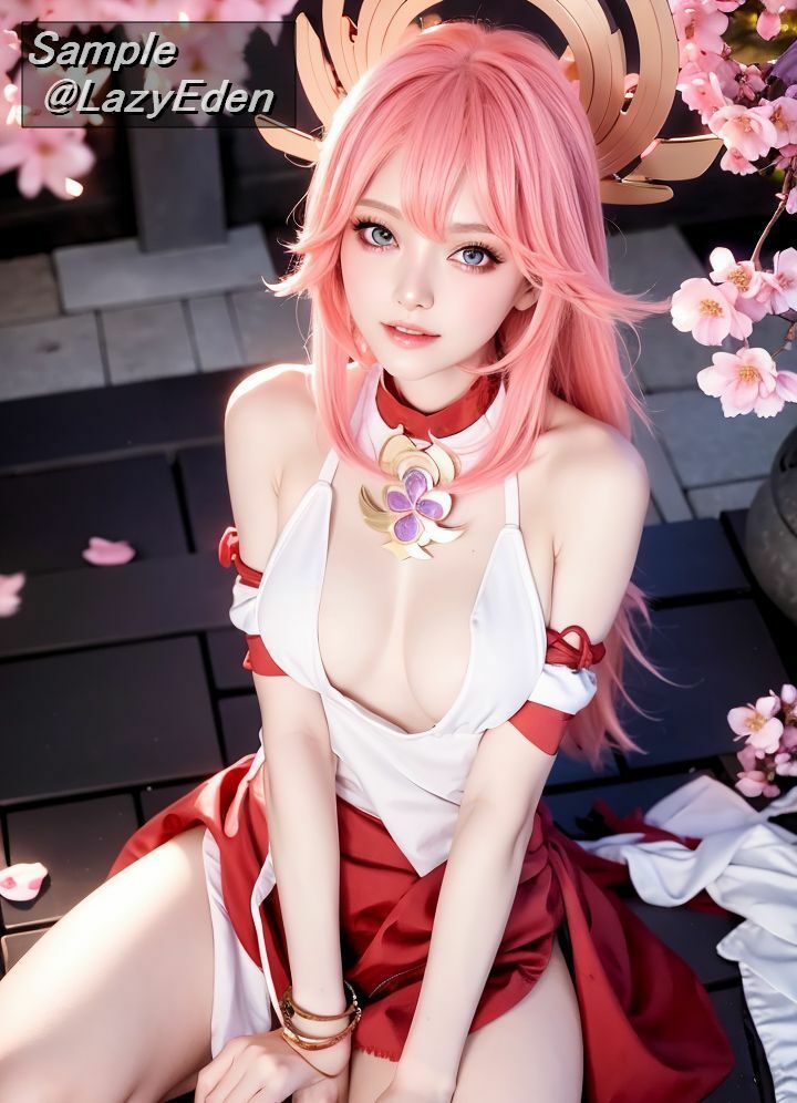 サンプル画像1:AI cosplayers 全9キャラクターのエッチなコスプレイヤー画像集（約370枚）(LazyEden) [d_271691]
