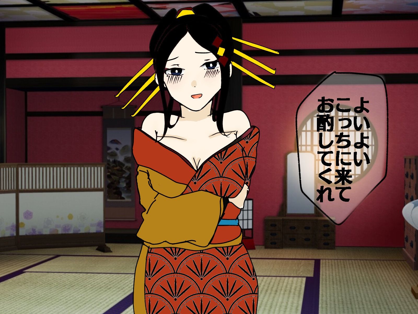 サンプル画像6:女クノイチが悪代官に寝取られる(実験人間1919号) [d_271802]