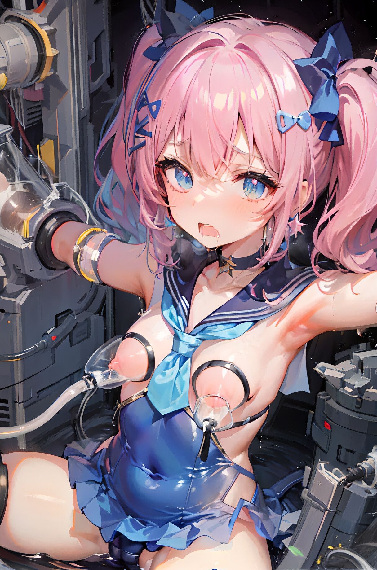 サンプル画像1:変身ヒロイン敗北 拘束機械姦編(カミフブキ) [d_271981]