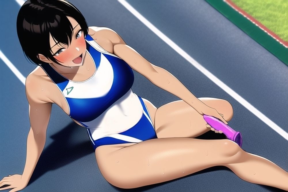 サンプル画像3:みせオナ！ハイレグ陸上ユニフォームで見せつけオナニー(健全欲求) [d_272014]