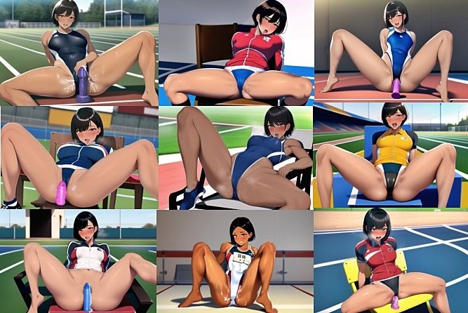 サンプル画像6:みせオナ！ハイレグ陸上ユニフォームで見せつけオナニー(健全欲求) [d_272014]