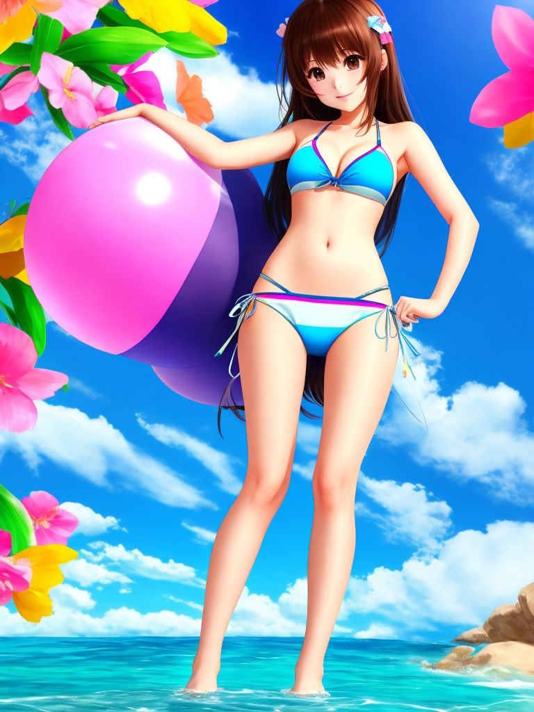 サンプル画像2:AI水着イラスト集(ロートカイザー) [d_272179]