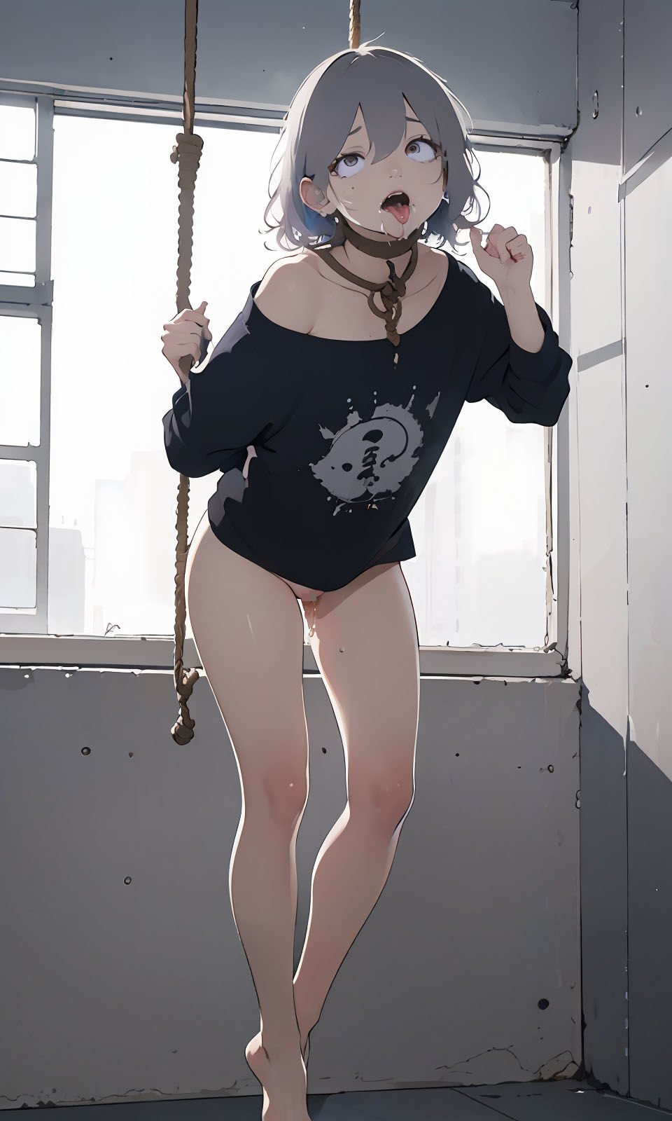 少女首吊りおもらし