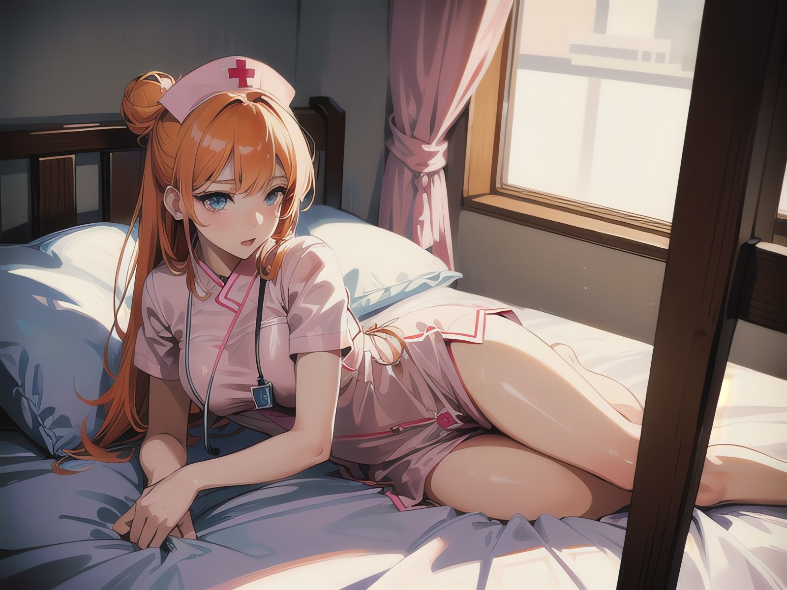 サンプル画像3:【AI生成】ピンクなナースCG集vol.1(凡人亭) [d_272402]