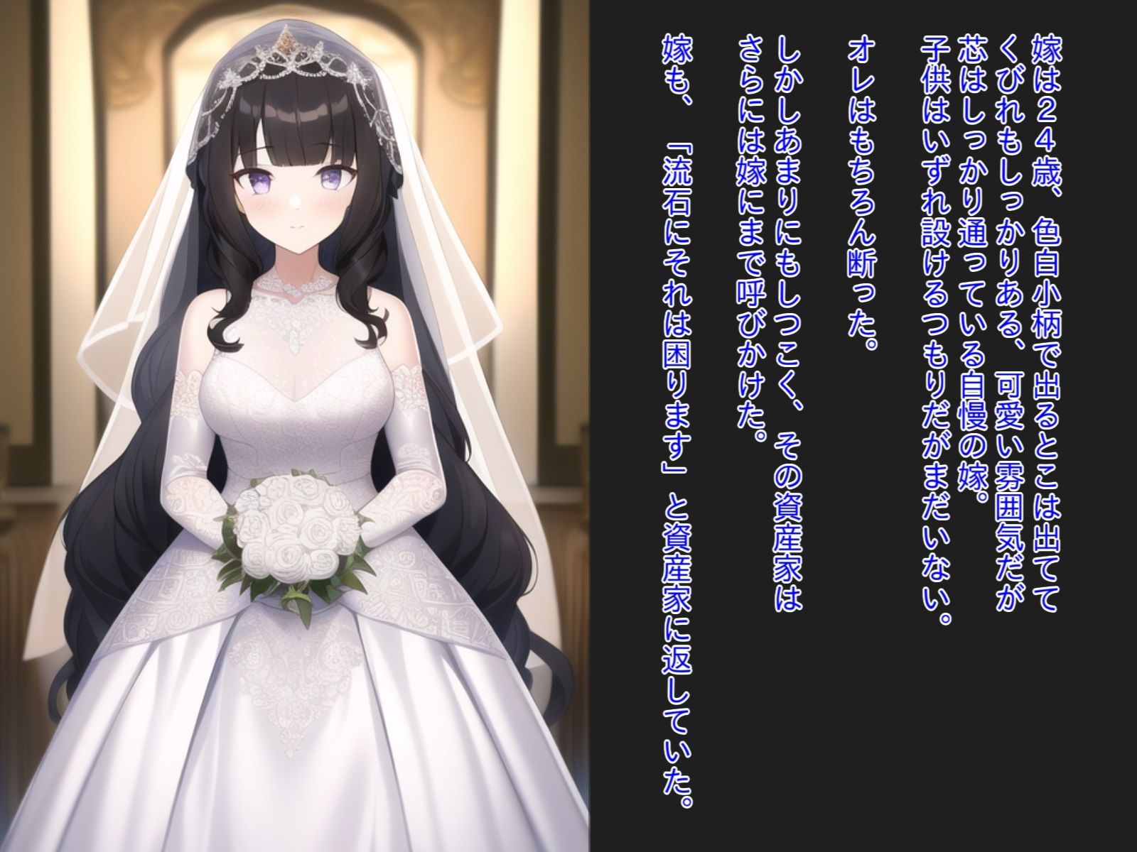 サンプル画像2:借金返済のため止むを得ず自慢の嫁を貸し出したら一晩で孕まされてしまった(NTR最強會) [d_272422]