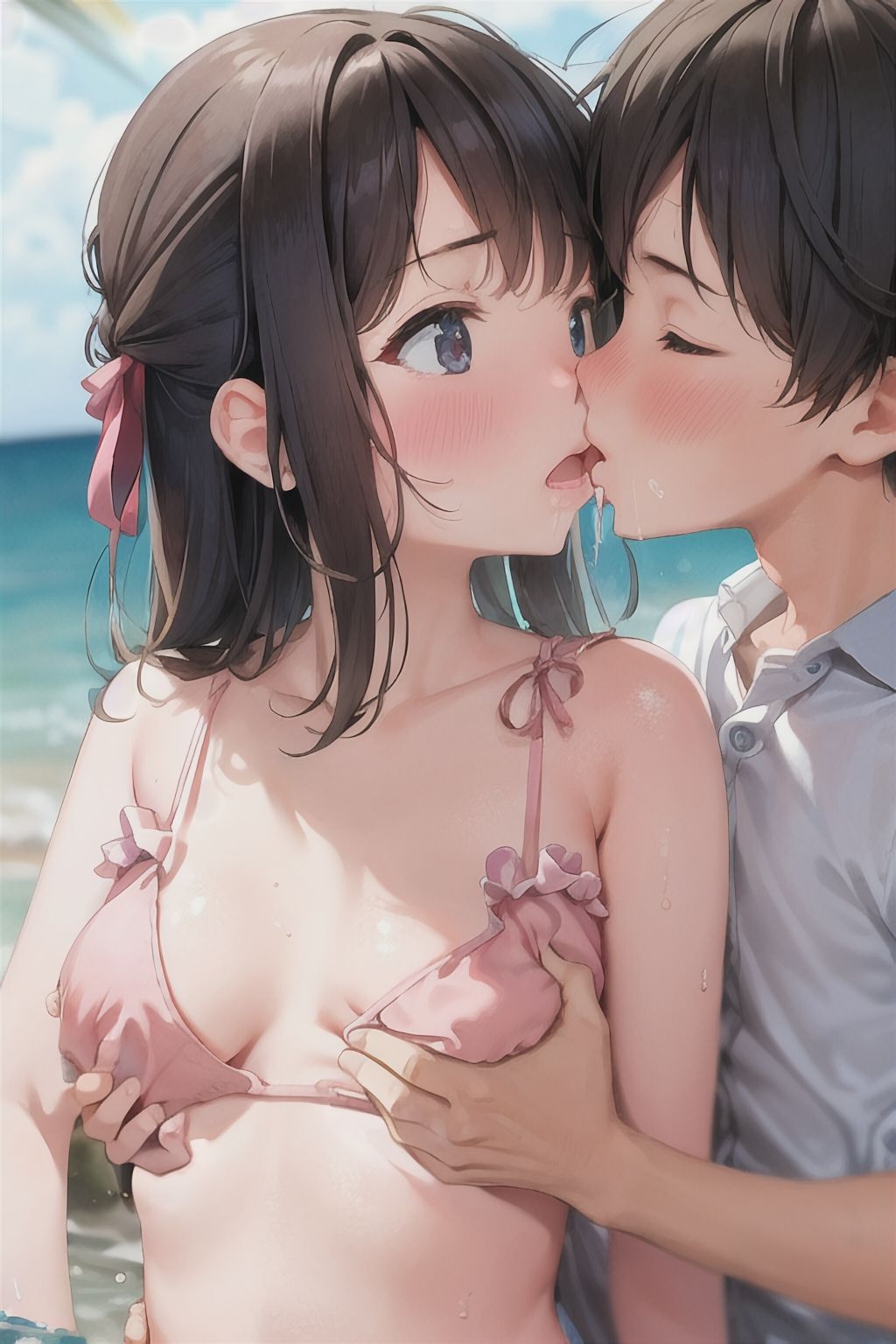 サンプル画像3:セクハラビーチへようこそ(ジャングルジム) [d_272965]