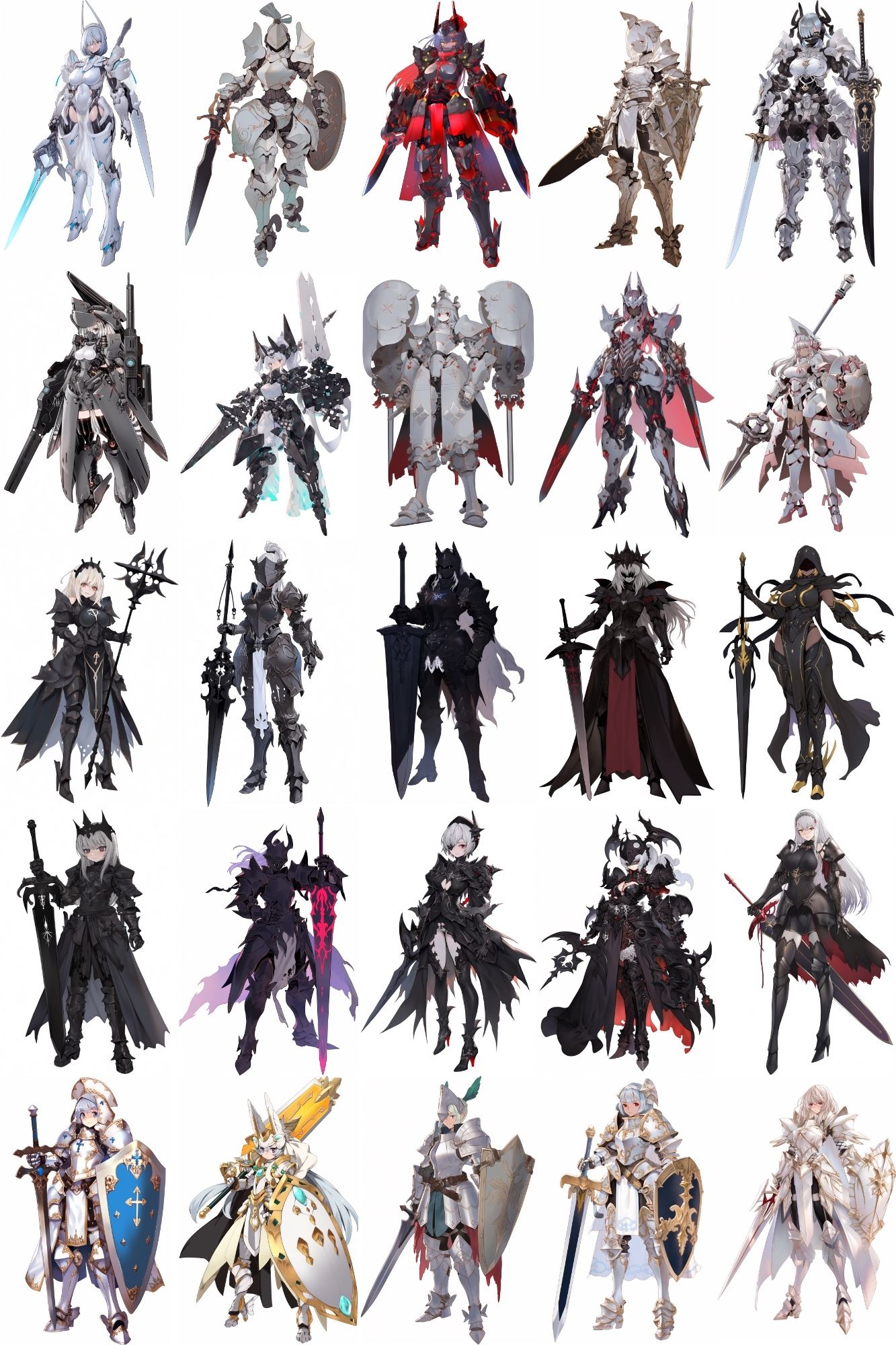 サンプル画像4:【女キャラ全身立ち絵ジョブ別4】著作権フリーの高解像度素材（100枚）(Game Material Store) [d_272982]