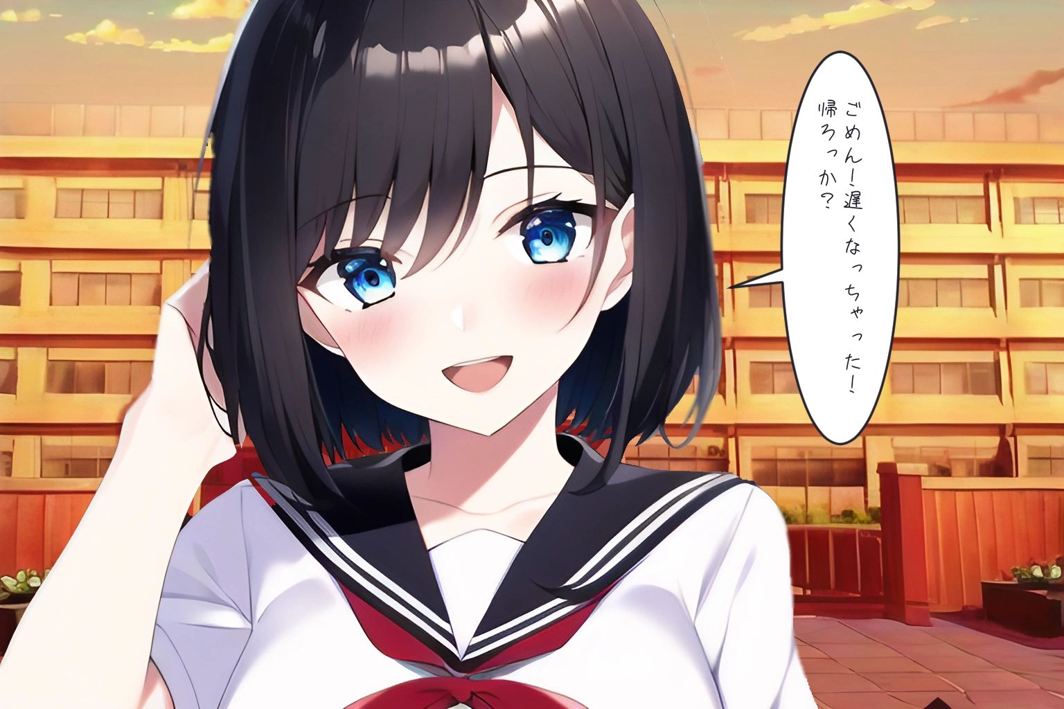 サンプル画像3:図書館であった美女先輩と初めてセックスした日(ふふ) [d_273154]