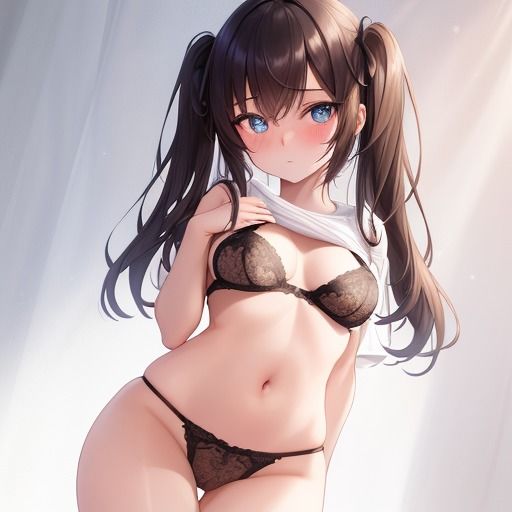 サンプル画像2:たくし上げ！恥ずかしがりながら見せてくれる女の子たち(きゃらめる本舗) [d_273401]