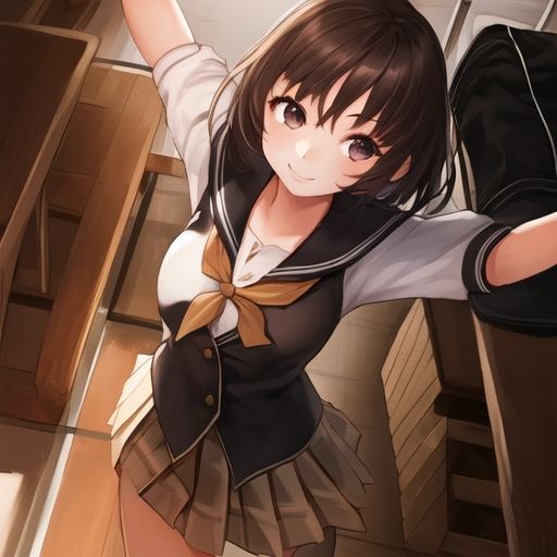 サンプル画像2:制服巨乳少女 1(お得情報館) [d_273528]