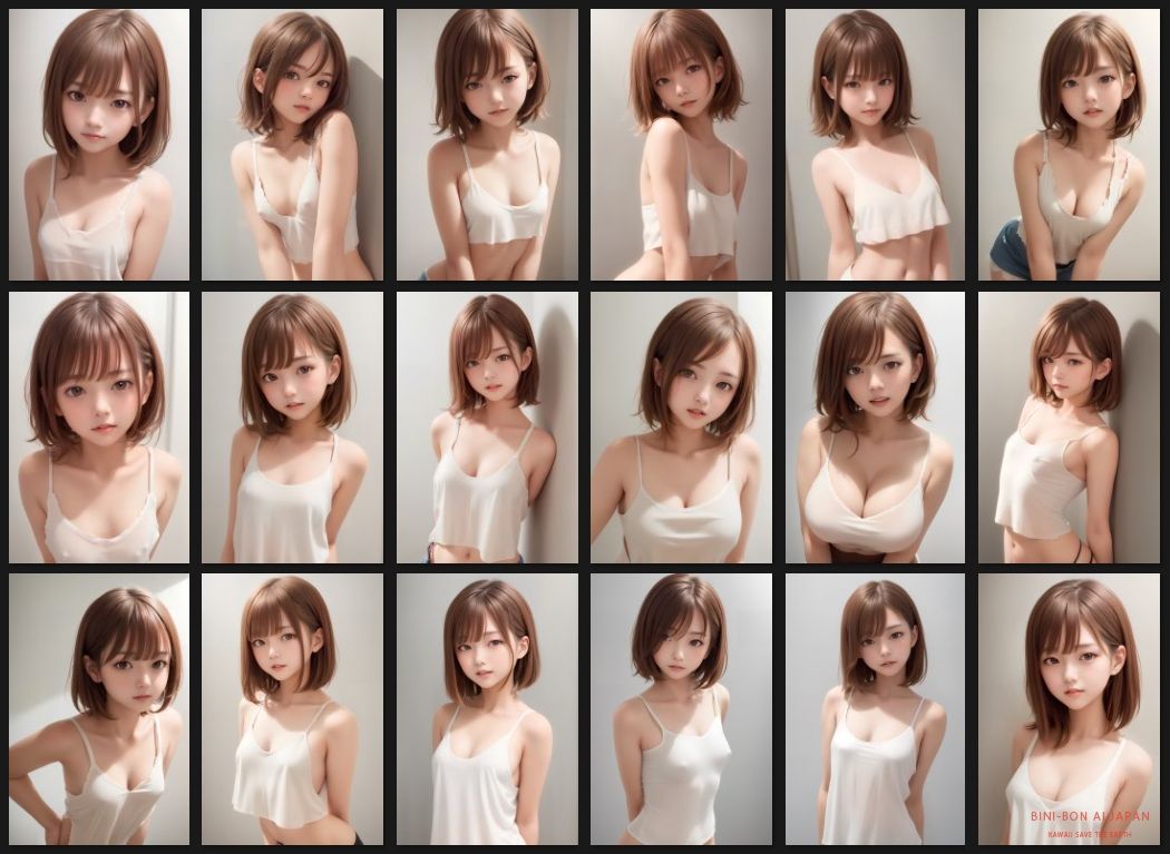 サンプル画像1:のーぶらきゃみ♪ まっぱもあるよ？(BINI-BON AI JAPAN) [d_273657]