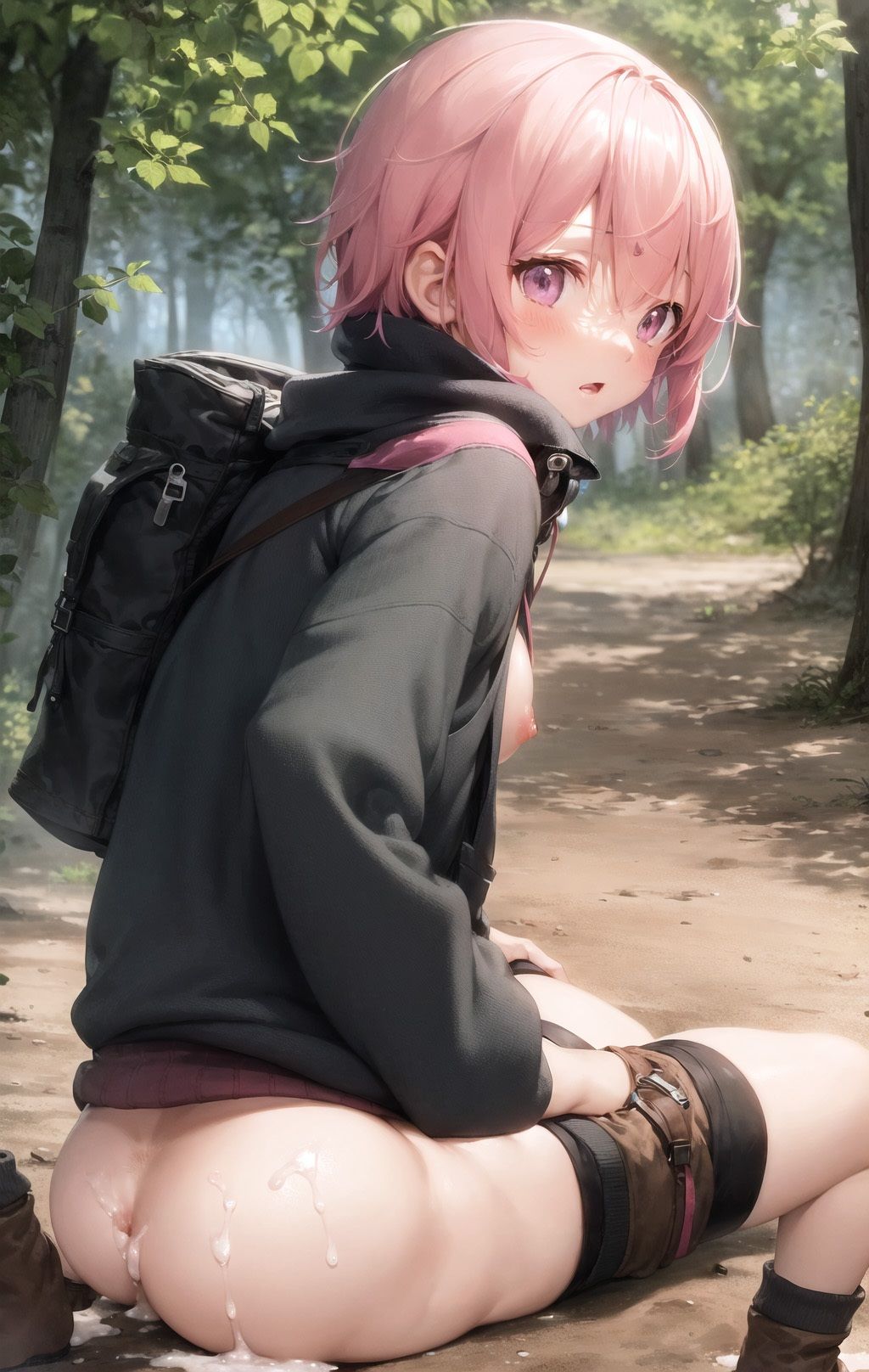 サンプル画像3:お股ゆるキャン△狙われ易い天然ピンク髪ソロキャンプ(ピンク寺) [d_273696]