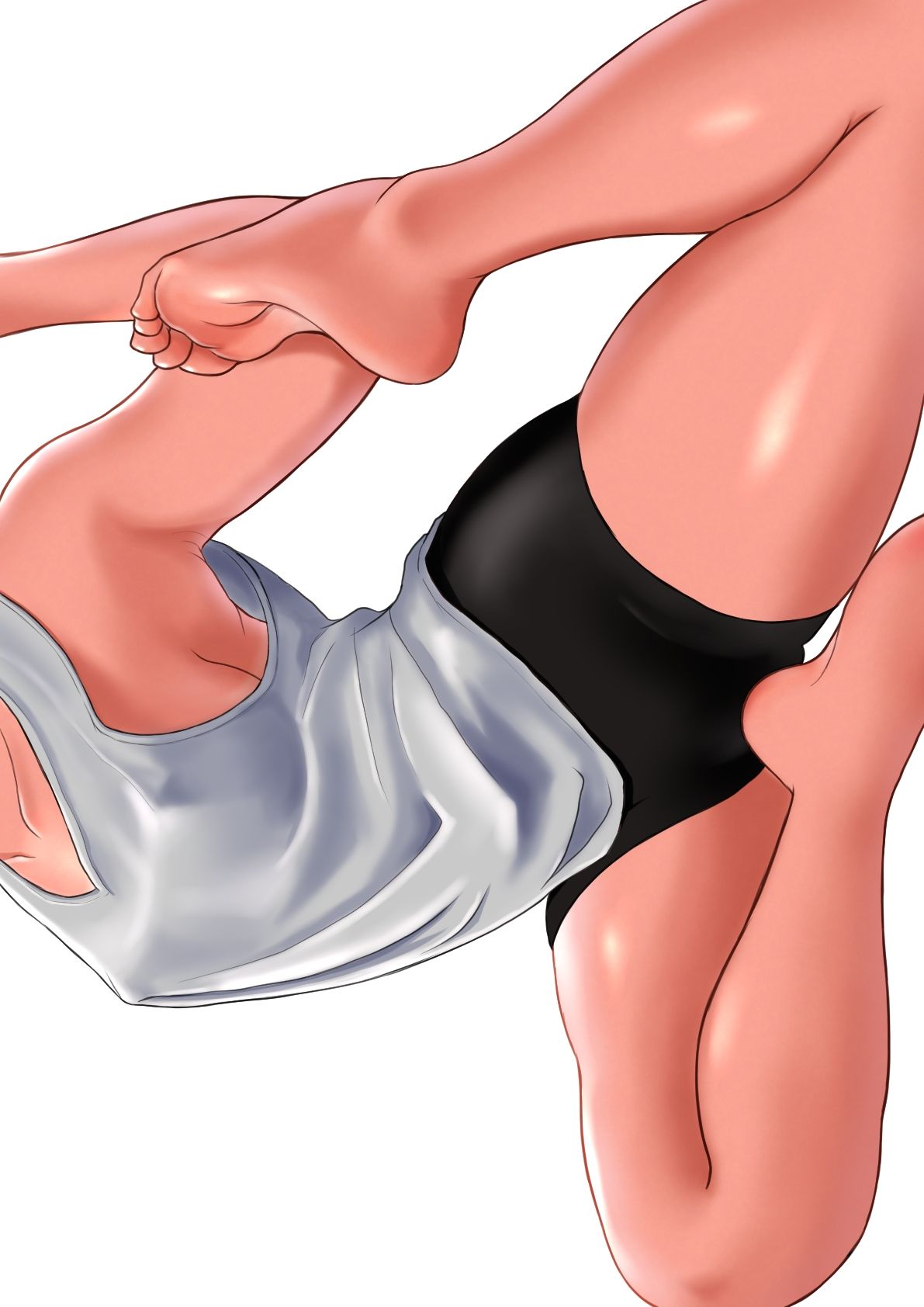 サンプル画像3:ヨガストレッチポーズ集(雨之) [d_273983]