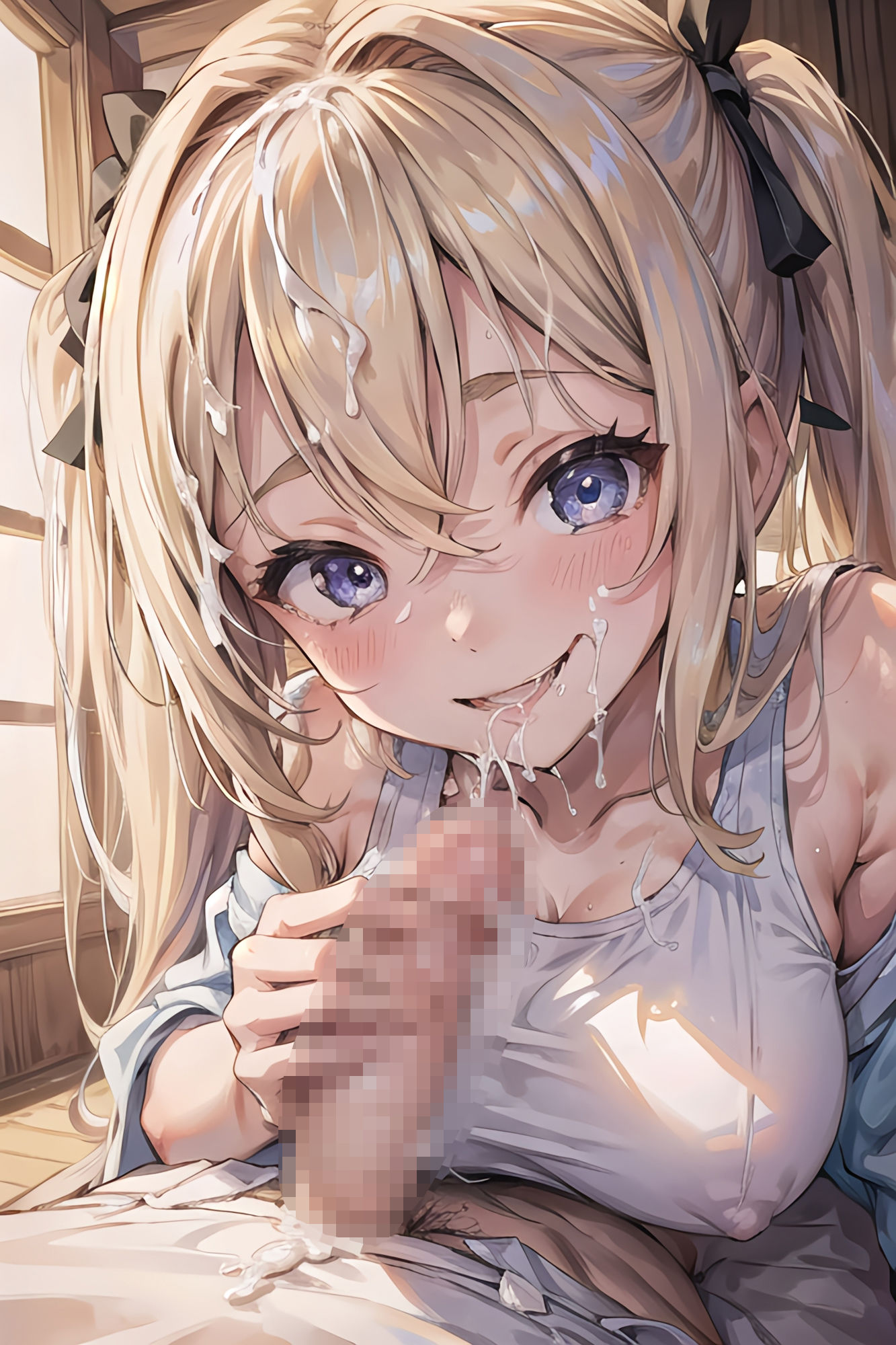 サンプル画像3:ご近所の白ハイソックス白スク水金髪ツインテールメスガ〇ロ〇ちゃん(NAI本舗) [d_273998]