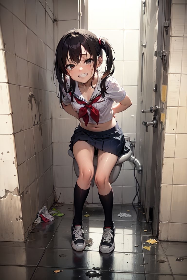 サンプル画像1:トイレ●プ！ かわいい女の子がいたのでトイレに連れてってレ●プしてみた。(あい食堂) [d_274358]