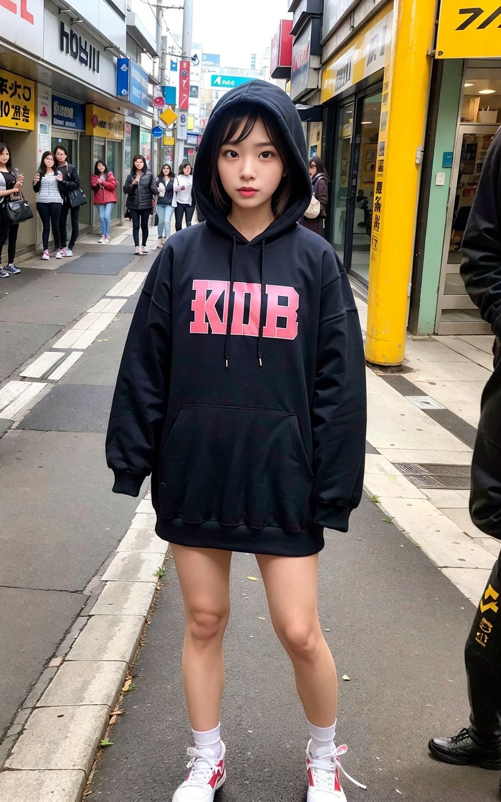 サンプル画像3:パーカーの下の美女 345枚［AI美人写真集］(AI世界出版社) [d_274378]