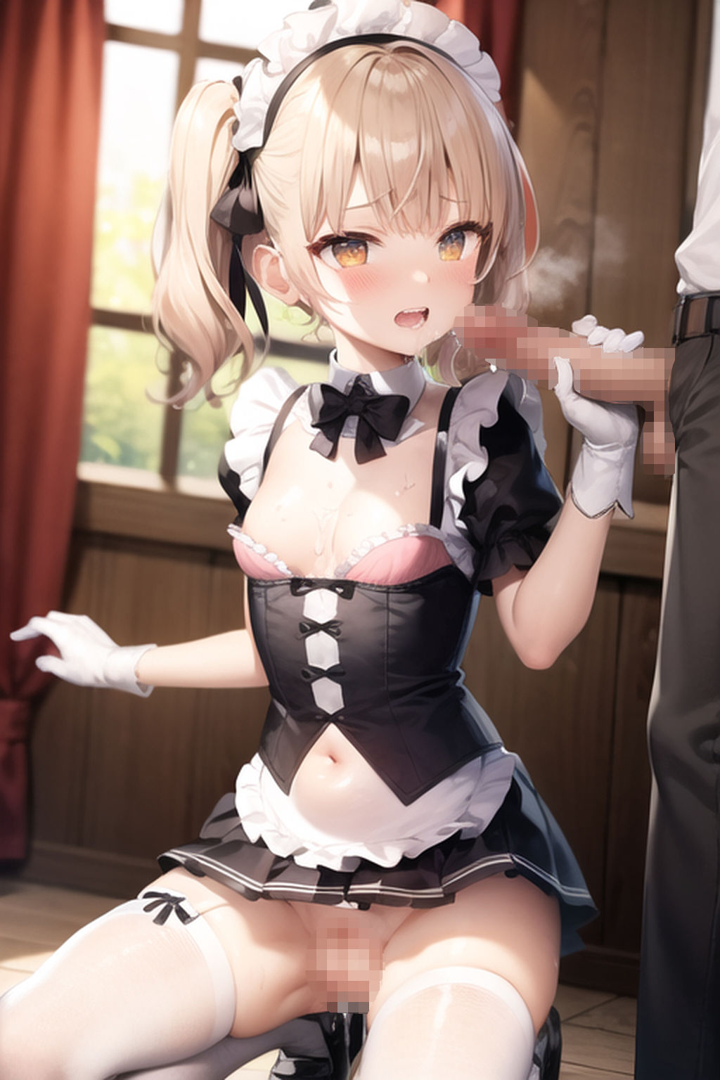 サンプル画像3:金髪メイド少女のご奉仕集(AIAI_MONKEY) [d_274569]