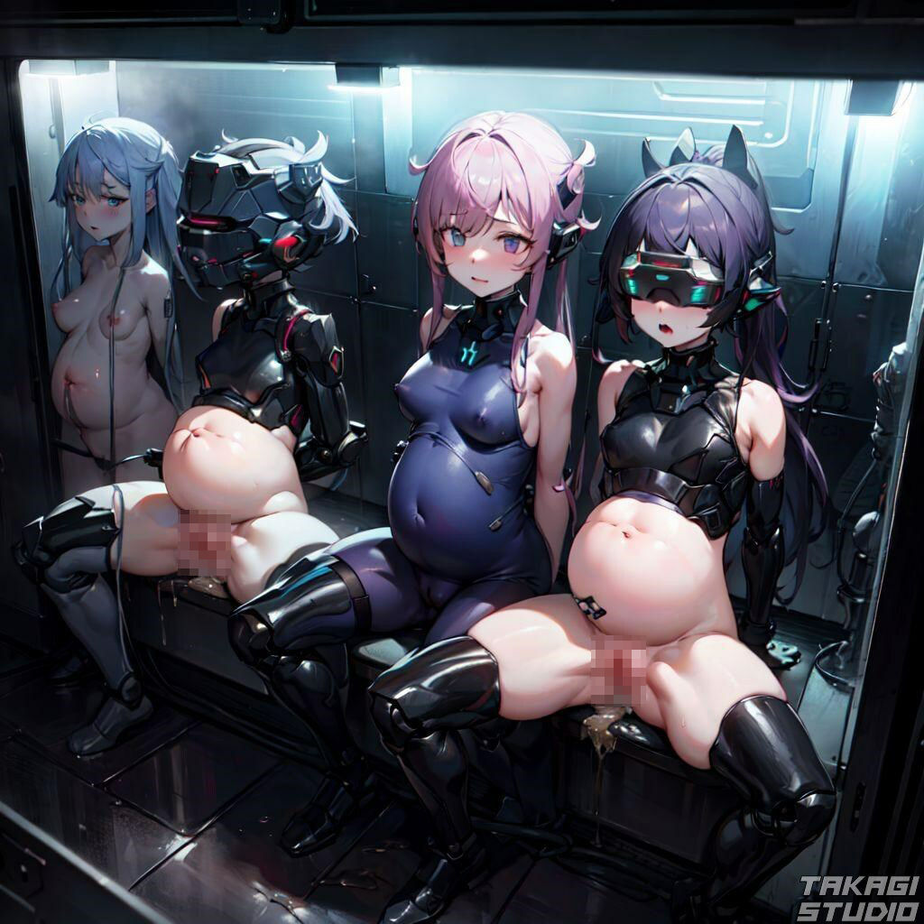 サンプル画像4:［近未来シリーズ］サイバー世界のボテ腹娘たちの末路［4K］(takagi_studio) [d_274573]