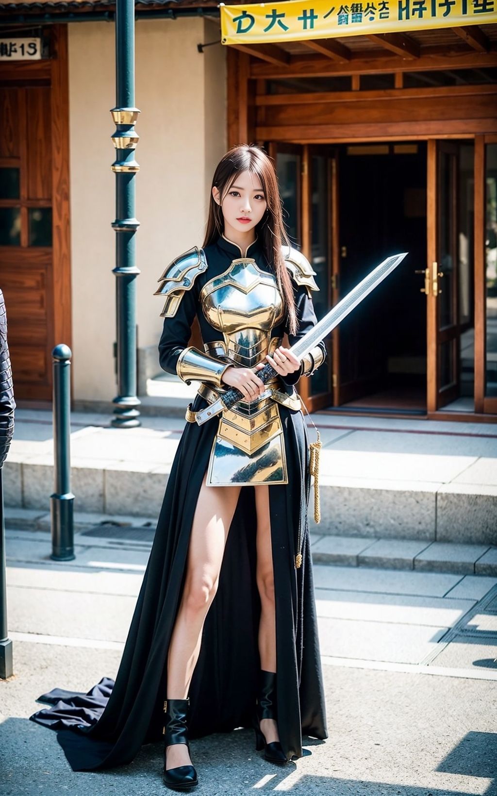 サンプル画像2:市街の女戦士たち 132枚 ［AI美人写真集］(AI世界出版社) [d_275091]