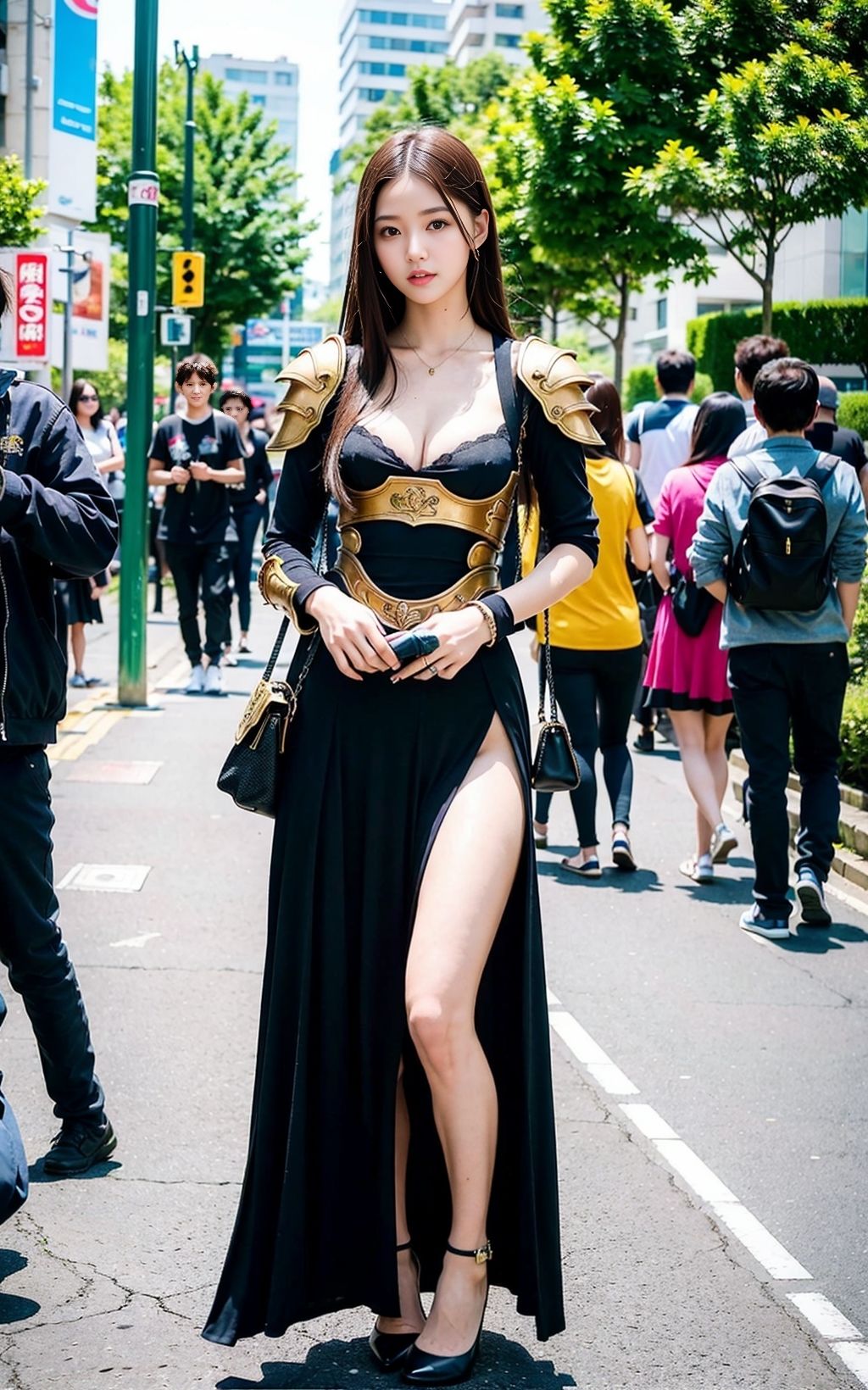 サンプル画像3:市街の女戦士たち 132枚 ［AI美人写真集］(AI世界出版社) [d_275091]