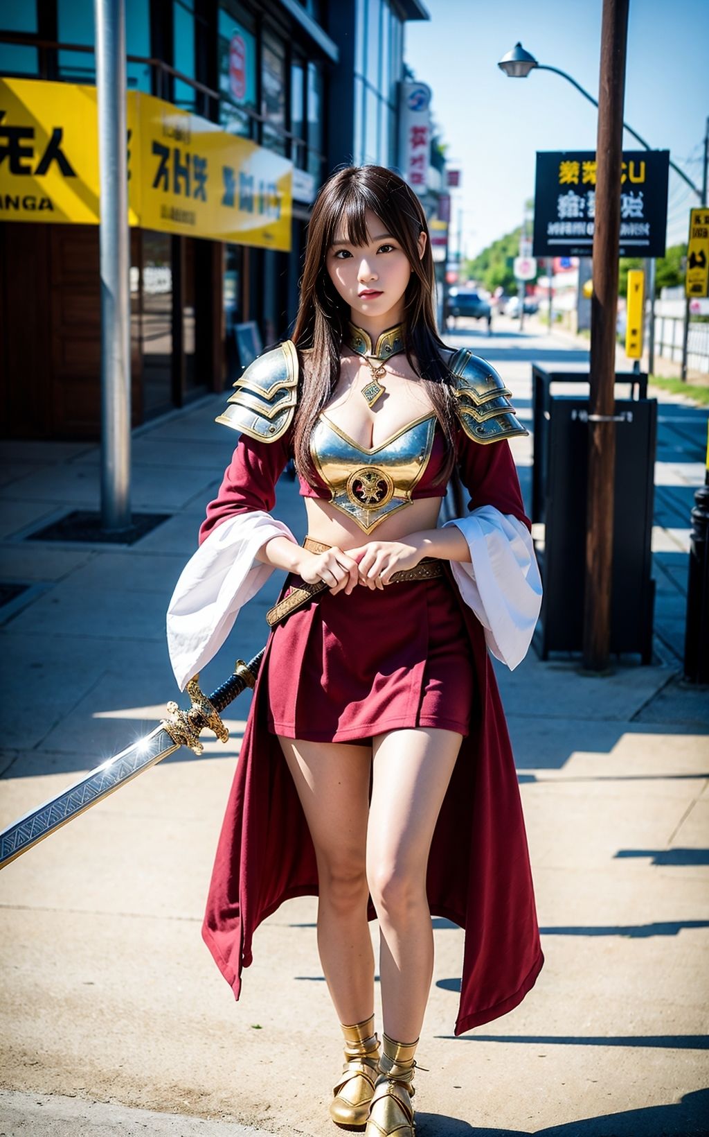 サンプル画像4:市街の女戦士たち 132枚 ［AI美人写真集］(AI世界出版社) [d_275091]