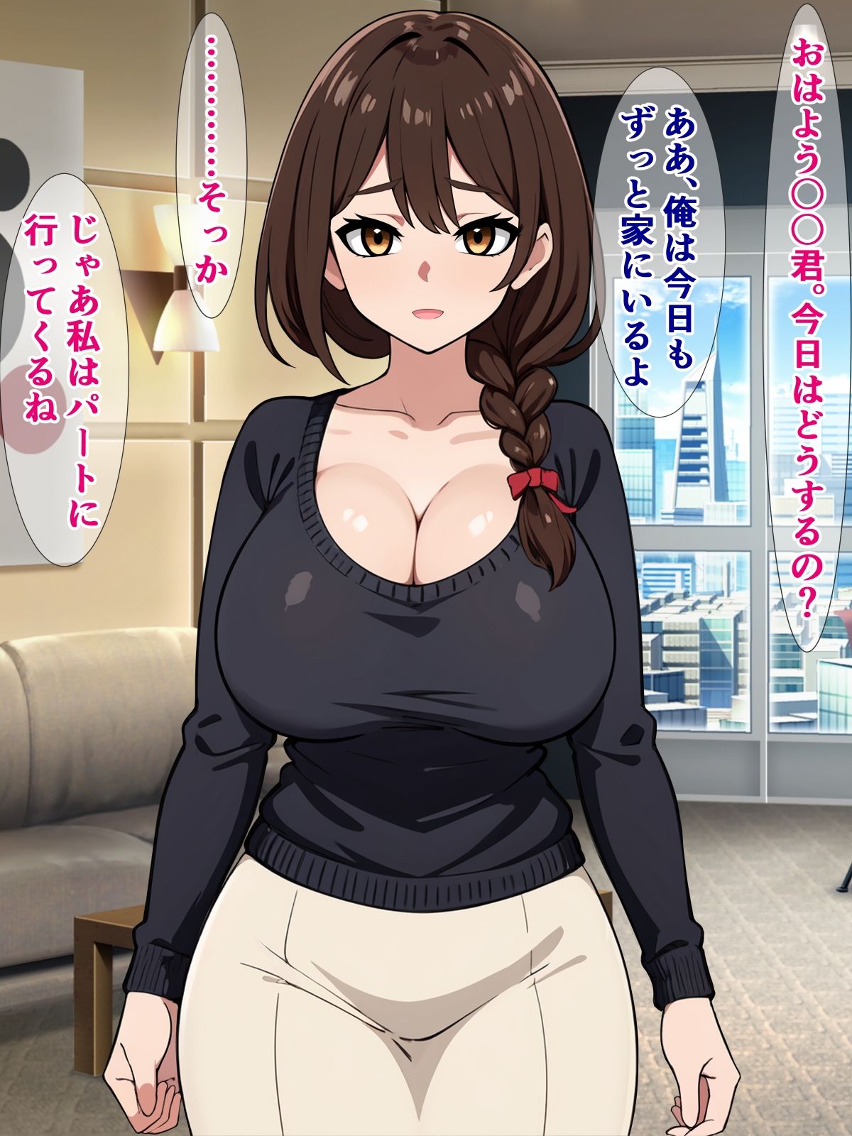 サンプル画像1:隣のえげつないオホ声の正体は妻だった(さざめき通り) [d_275107]