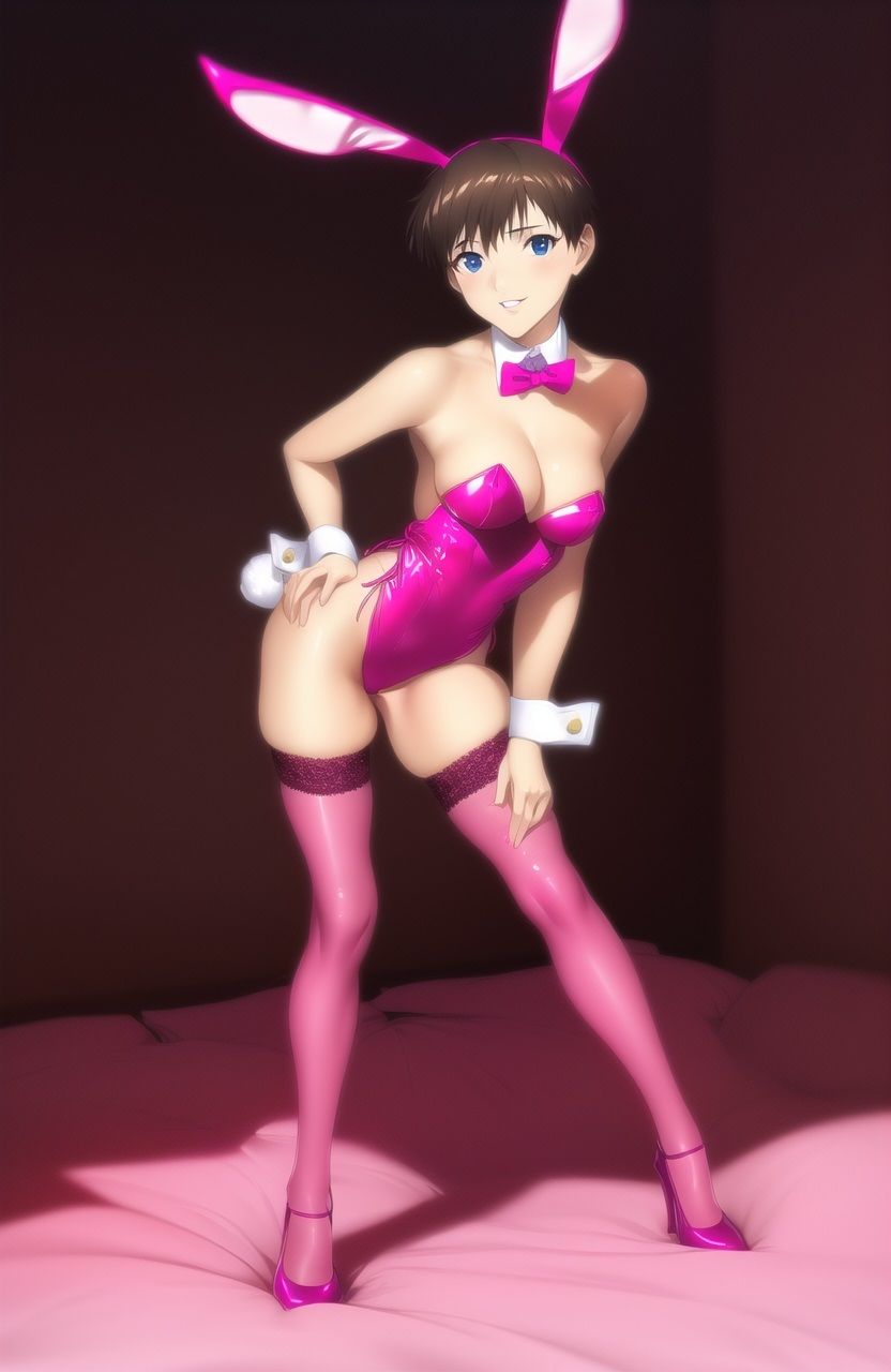 サンプル画像1:女体化⇒碇 シ〇ジ その壱 イラストCG集 バニーガール(妄想にょたいか工房) [d_275530]