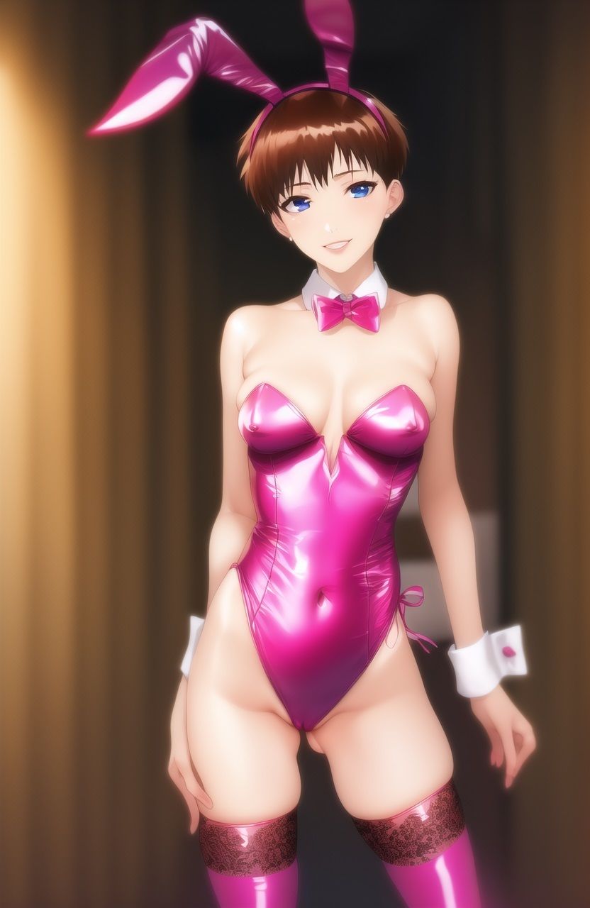 サンプル画像2:女体化⇒碇 シ〇ジ その壱 イラストCG集 バニーガール(妄想にょたいか工房) [d_275530]