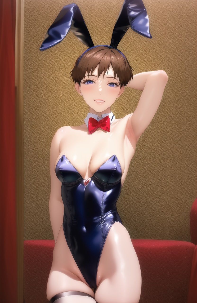 サンプル画像3:女体化⇒碇 シ〇ジ その壱 イラストCG集 バニーガール(妄想にょたいか工房) [d_275530]