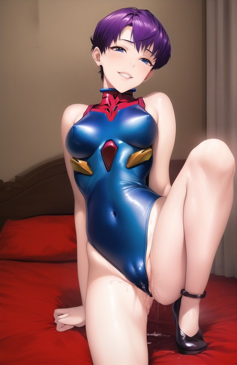 サンプル画像4:女体化⇒碇 シ〇ジ その弐 イラストCG集 プラグスーツ風レオタード(妄想にょたいか工房) [d_275533]