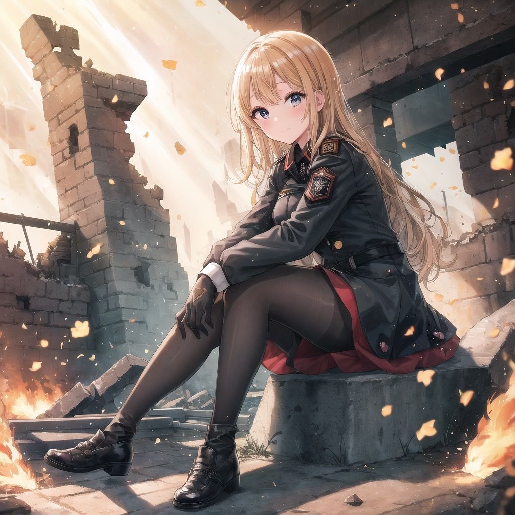 サンプル画像2:戦場の敗北少女(お天気雨) [d_275636]