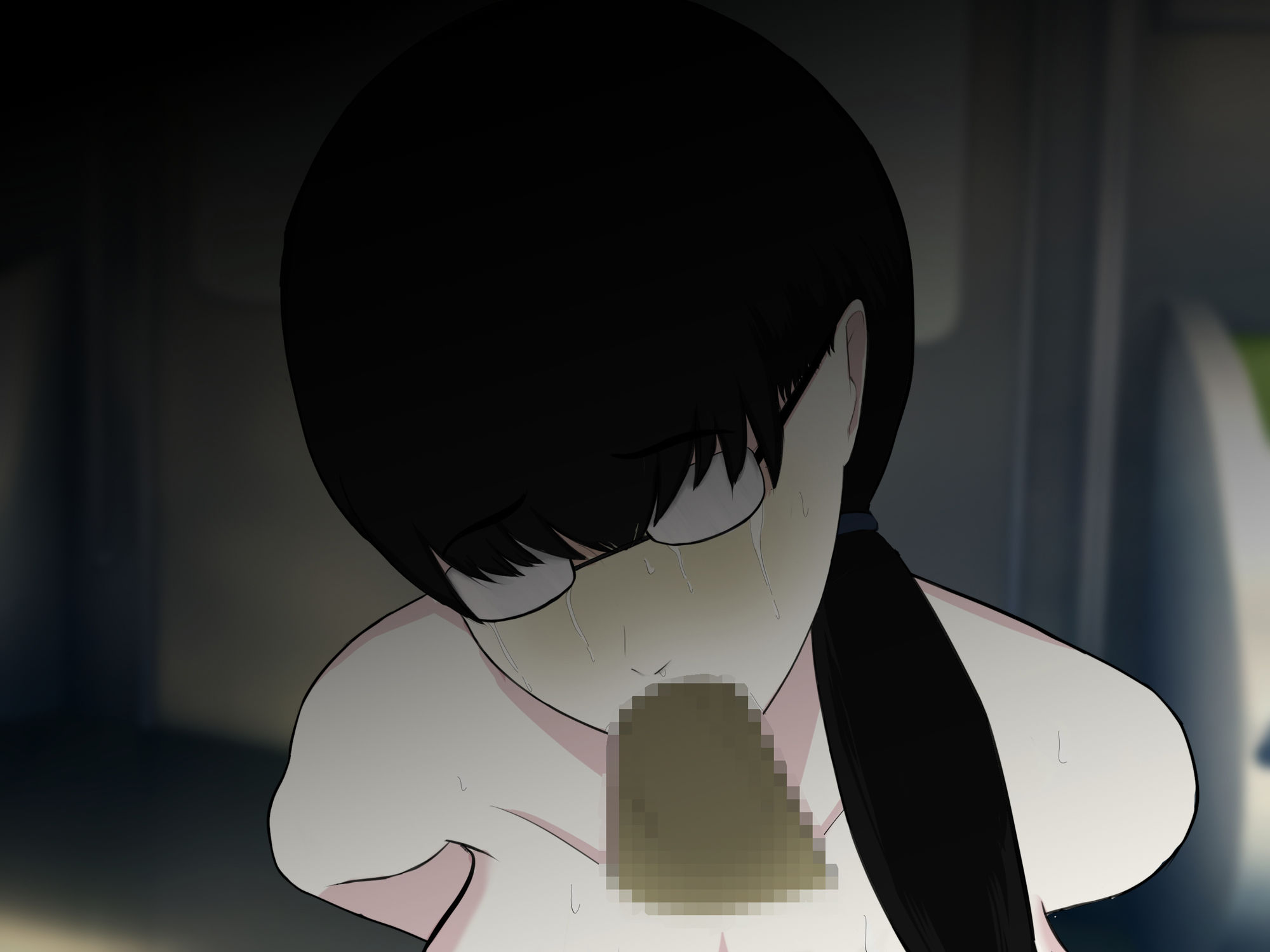 巨乳地味眼鏡JKが電車で痴●されて人生終了