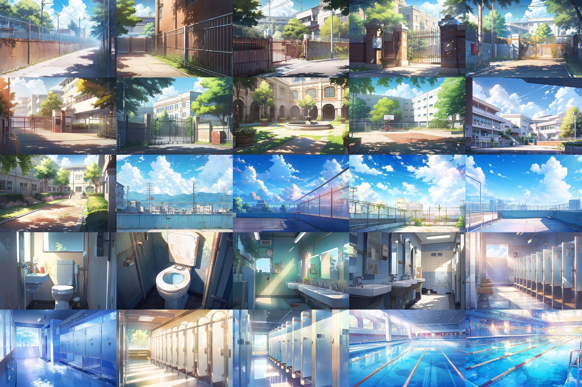 サンプル画像3:【繊細で芸術的な学校系背景】著作権フリーの高解像度画像（100枚）(Game Material Store) [d_276051]