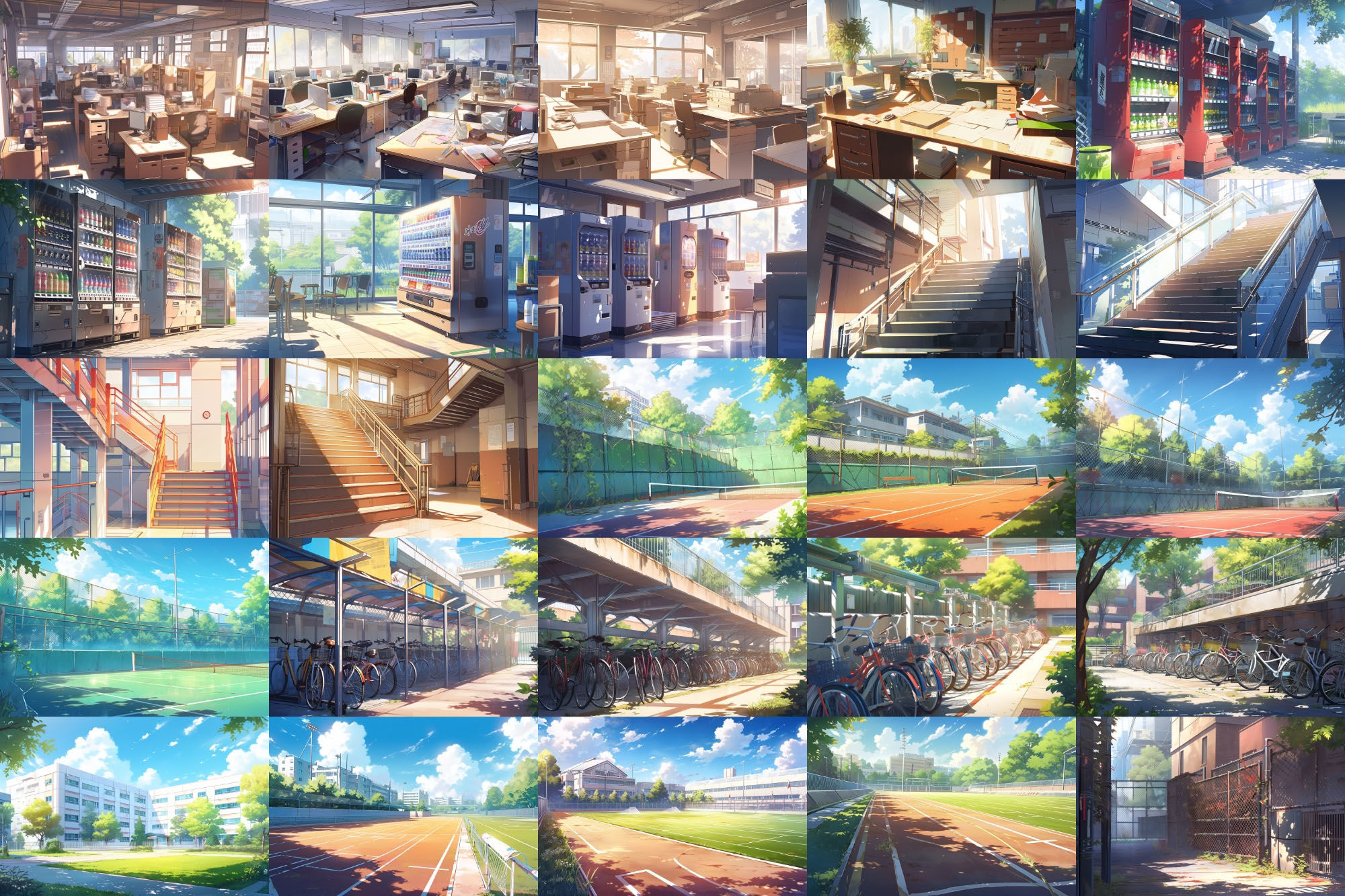 サンプル画像4:【繊細で芸術的な学校系背景】著作権フリーの高解像度画像（100枚）(Game Material Store) [d_276051]