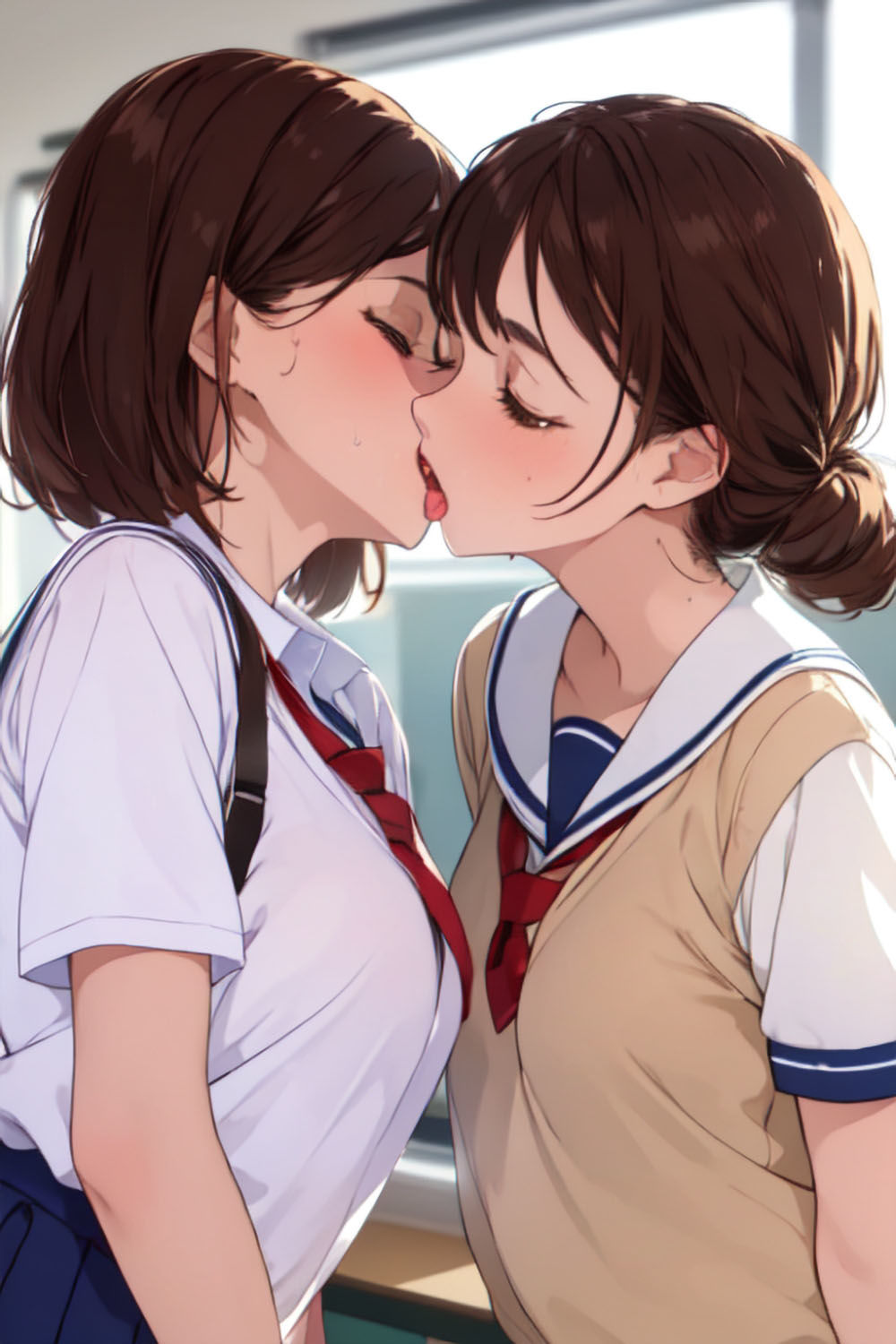 サンプル画像1:百合キス女子 101枚(みやわ工房) [d_276055]