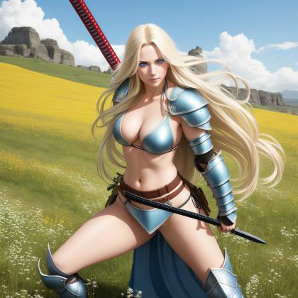 サンプル画像1:AI異世界で戦う美女(Nsox) [d_276106]