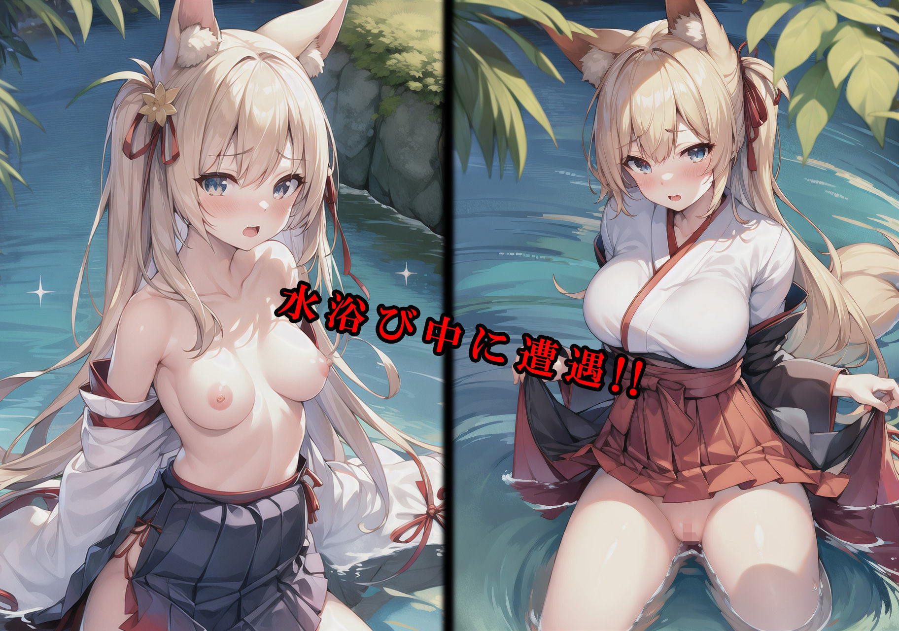 サンプル画像1:里の掟で人間と子作りしちゃいけない狐巫女を●したい！(狼芝居) [d_276189]