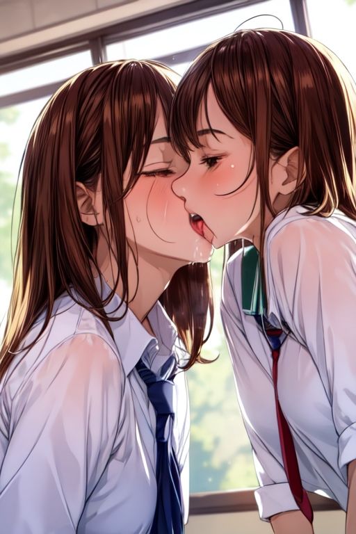 サンプル画像1:百合キス女子その2 101枚(みやわ工房) [d_276241]