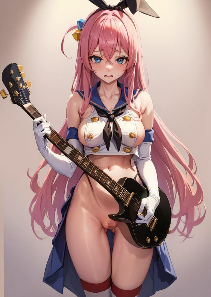 サンプル画像5:裸ギターヒーロー エロコス演奏で再生数稼ぎする承認欲求モンスター(新井愛) [d_276449]