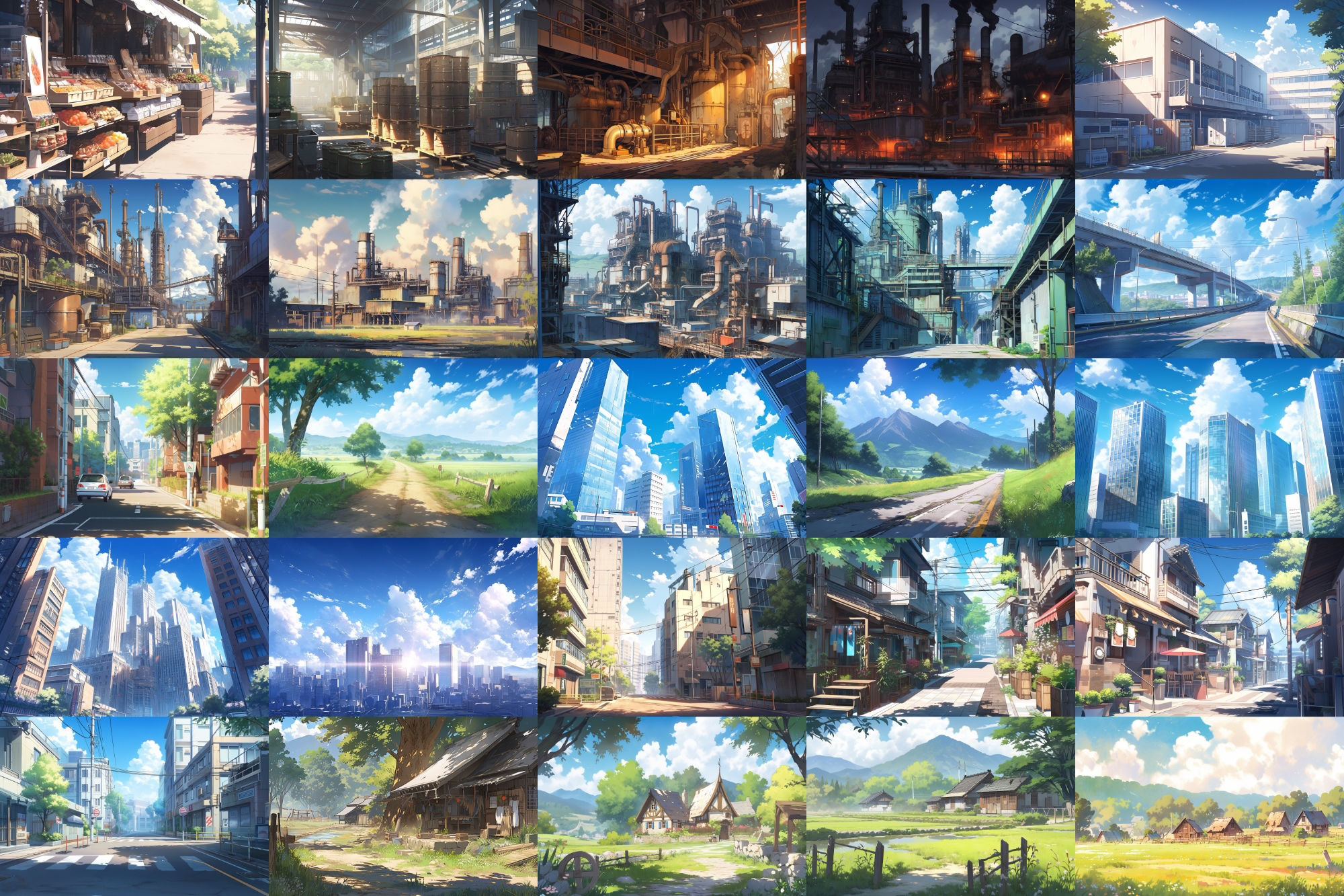 サンプル画像1:【繊細で芸術的な街や村系背景】著作権フリーの高解像度画像（100枚）(Game Material Store) [d_276625]