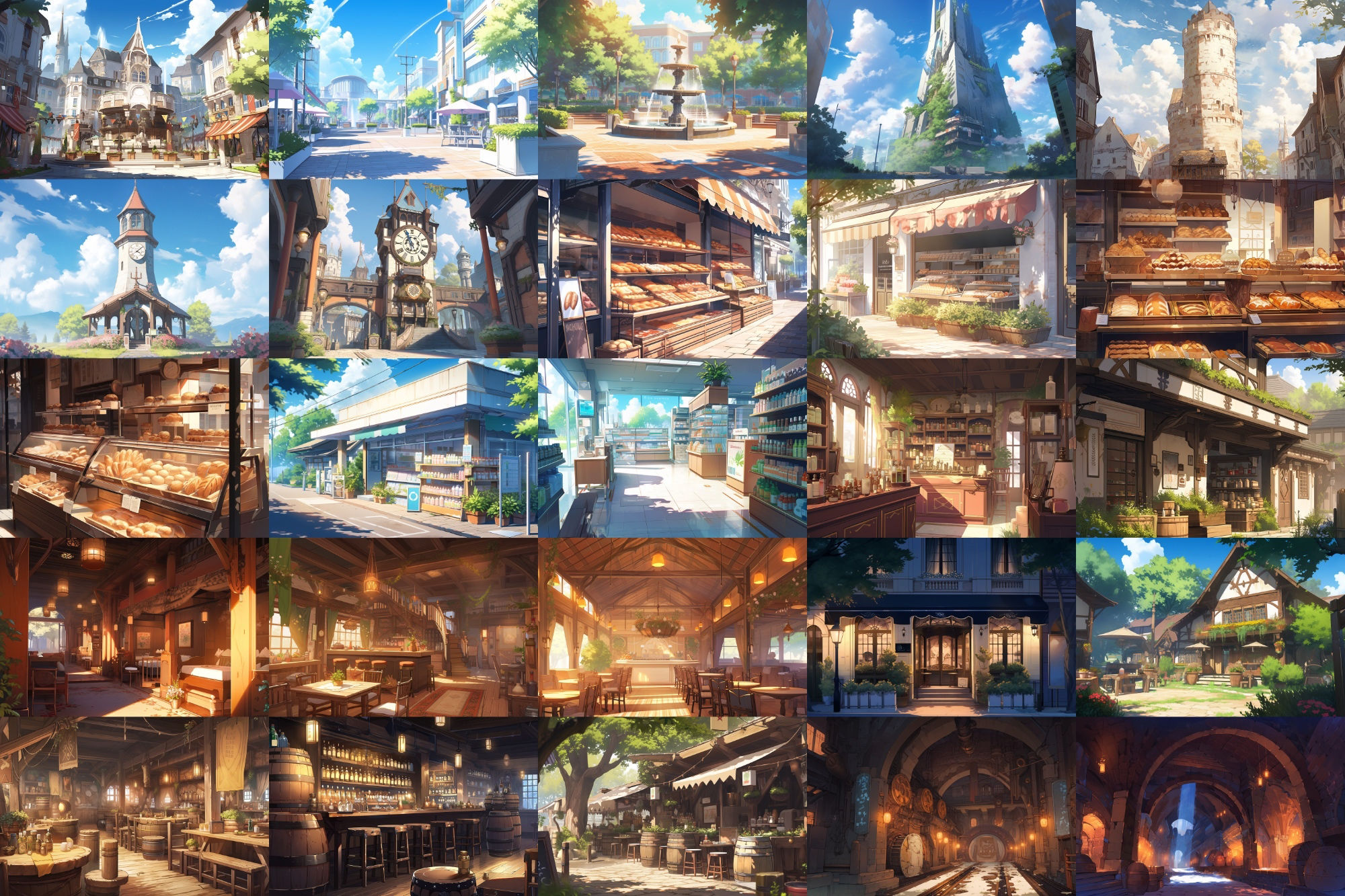 サンプル画像3:【繊細で芸術的な街や村系背景】著作権フリーの高解像度画像（100枚）(Game Material Store) [d_276625]