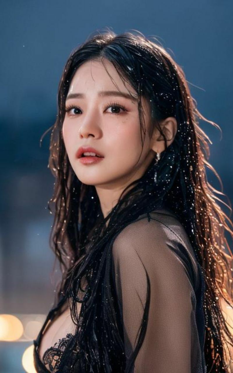 サンプル画像5:雨に濡れた美女たち〜AI美女ヌード写真集〜(妄想美女出版) [d_276810]