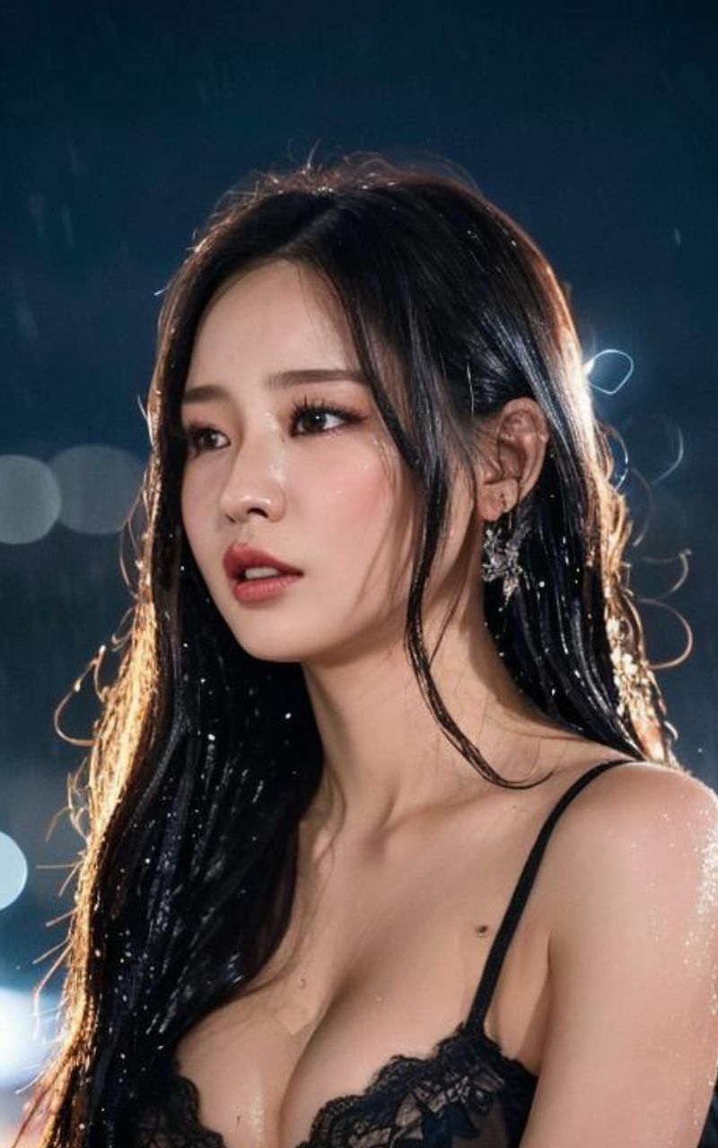 雨に濡れた美女たち〜AI美女ヌード写真集〜のサンプル画像 6
