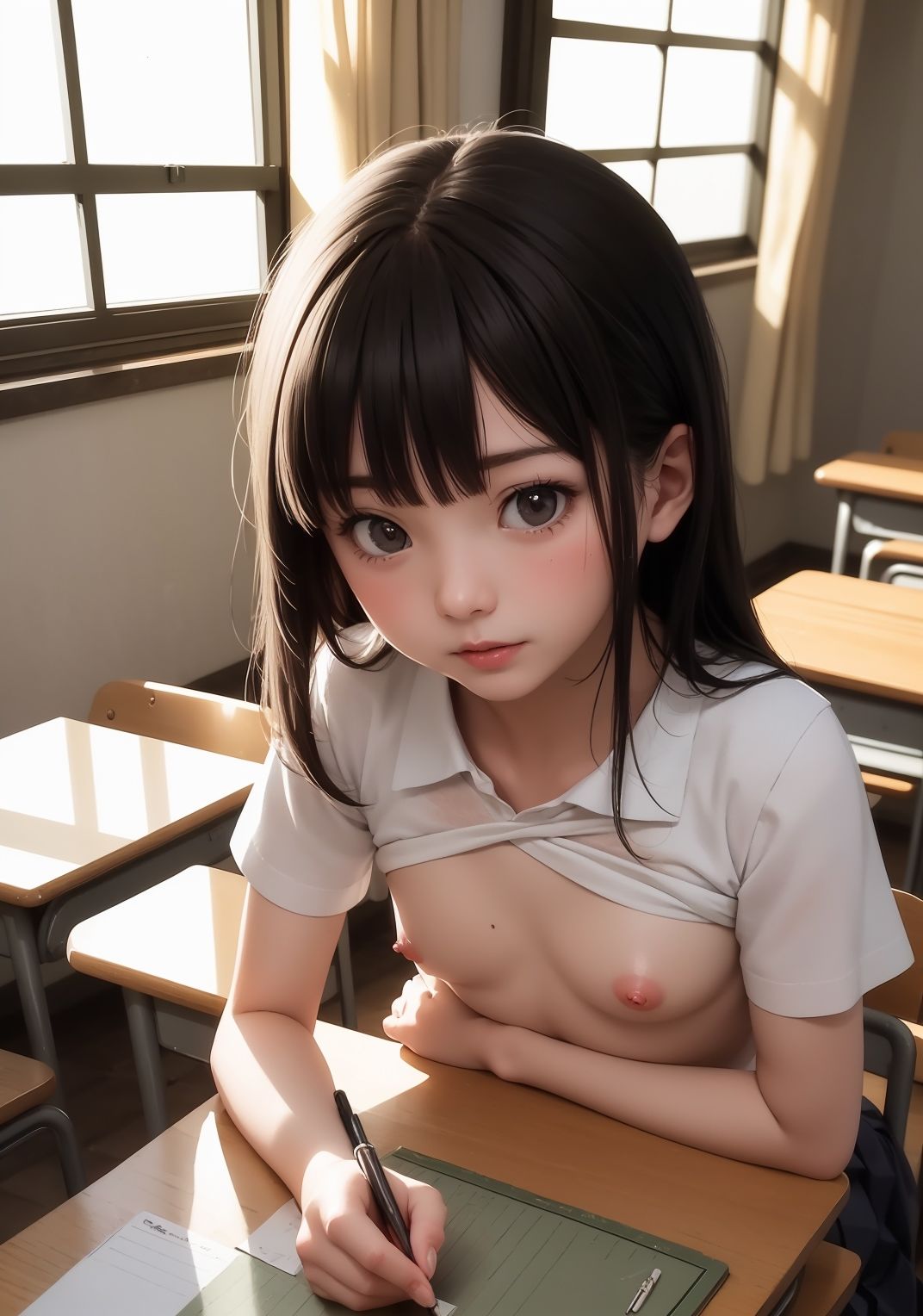 サンプル画像3:【制服美少女AIイラスト集】AI JKMODE R18【PNG250枚/PDF付】(Alice Museum) [d_276851]